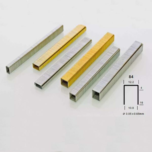 Renewable Design for Galvanized Staples For Pneumatic Staple Gun - Upholstery Staples 84 staples gold color  – SXJ