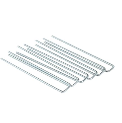 250PCS Garden Anti-Rust Galvanized Ground Staples Landscape Sod Stakes 12" Garden Spikes Anchor Pins U Shaped Securing Pegs