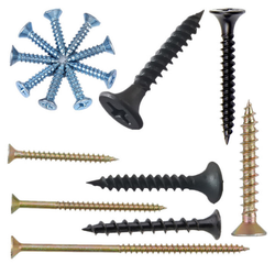 Dry wall screw factory stainless steel flat bugle head Gypsum self tapping Drywall screw black phosphated