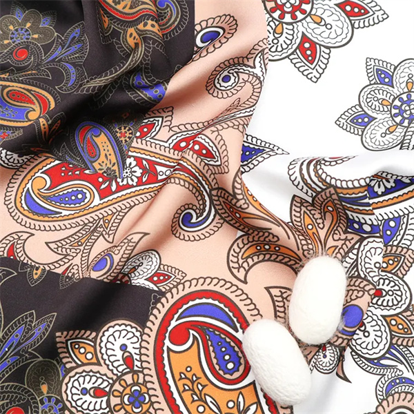 Art Design Mulberry Silk Fabric Print For Somali Dirac Dress Silk
