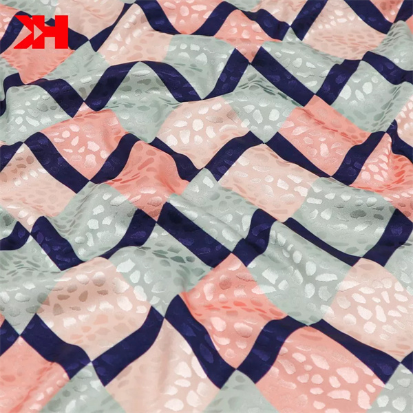 Wholesale chiffon Woven 100% Polyester Fabric jacquard Satin Silk Printed Fabric
