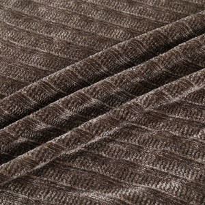 Bottom price Stretchy Material - soft 100% polyester chenille fabric for garment – Kahn