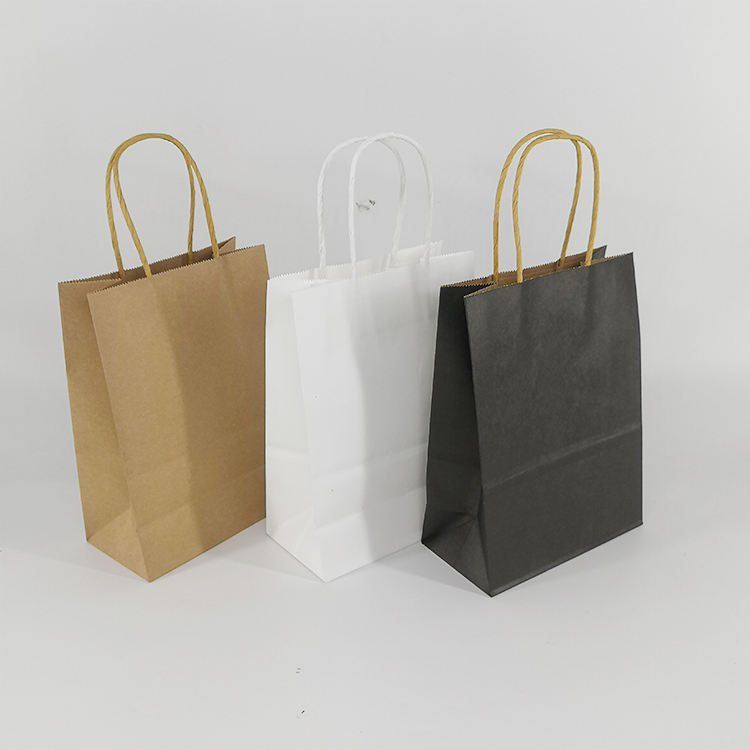 Color paper bag with handles
