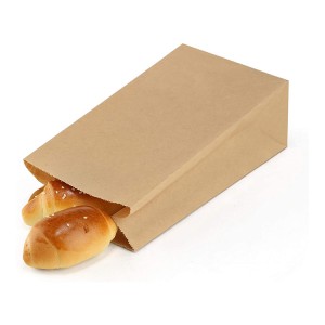 Wholesale Custom Cheap Food Packaging Brown Kraft Paper bread Bag