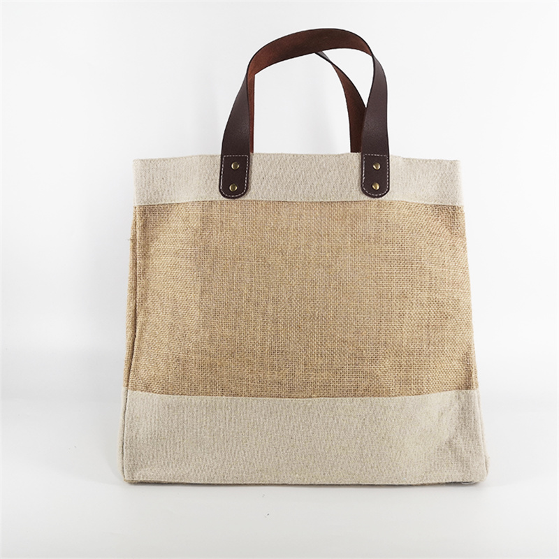 China High Quality Burlap Beach Bag Pricelist –  Custom Leather Environment-Friendly Jute Bags – Shengyuan