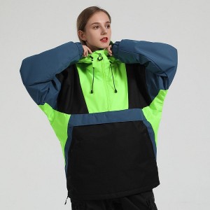 Özel tasarım kadın rengarenk kayak kıyafeti