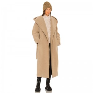 Camel Winter Hood Long Coat