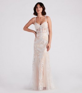 Formal Glitter Lace syreni Dress Manufacturer
