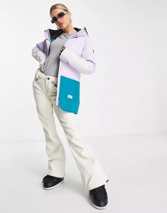 Smučarska puhasta jakna po meri v lila barvi