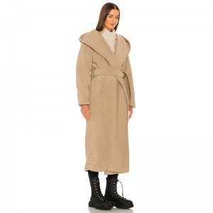 Camel Winter Hood Long Coat