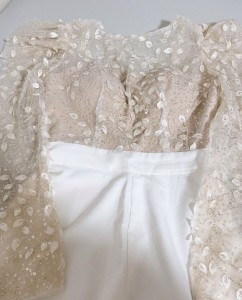 Wholesale Lace Crystal White Wedding Jumpsuit