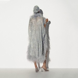 Custom Crystal Feathers Coat