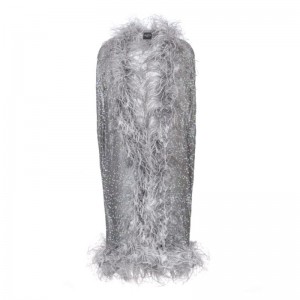 Custom nga Crystal Feathers Coat
