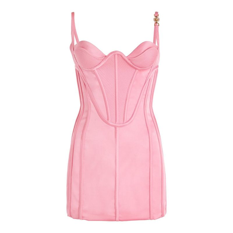 large versace pink evening dress