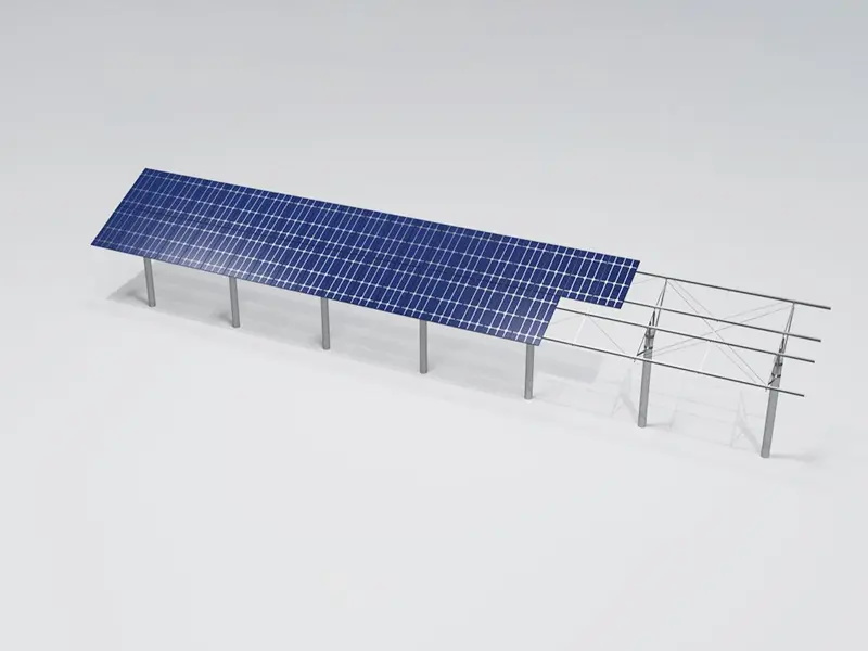 Versatility of monopile fixed photovoltaic support