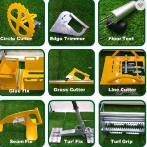 Full set of turf installation tools for artificial grass