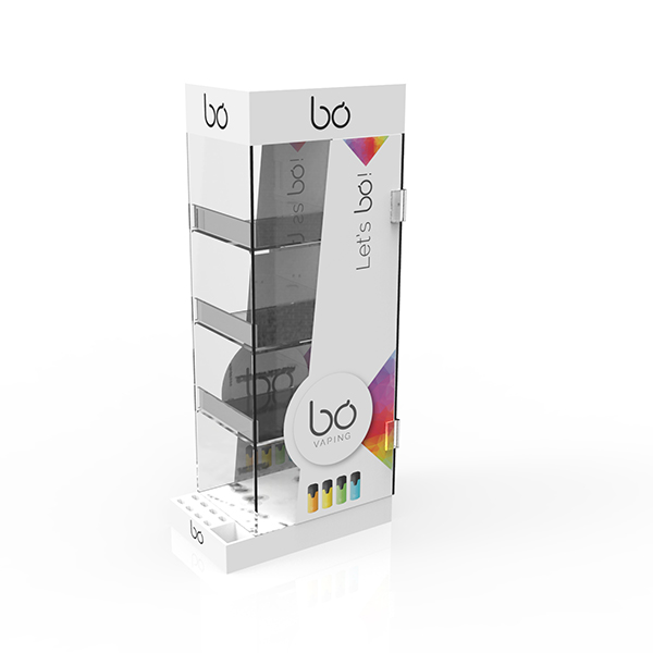Acrylic display unit for e-cigarettes and CBD oil