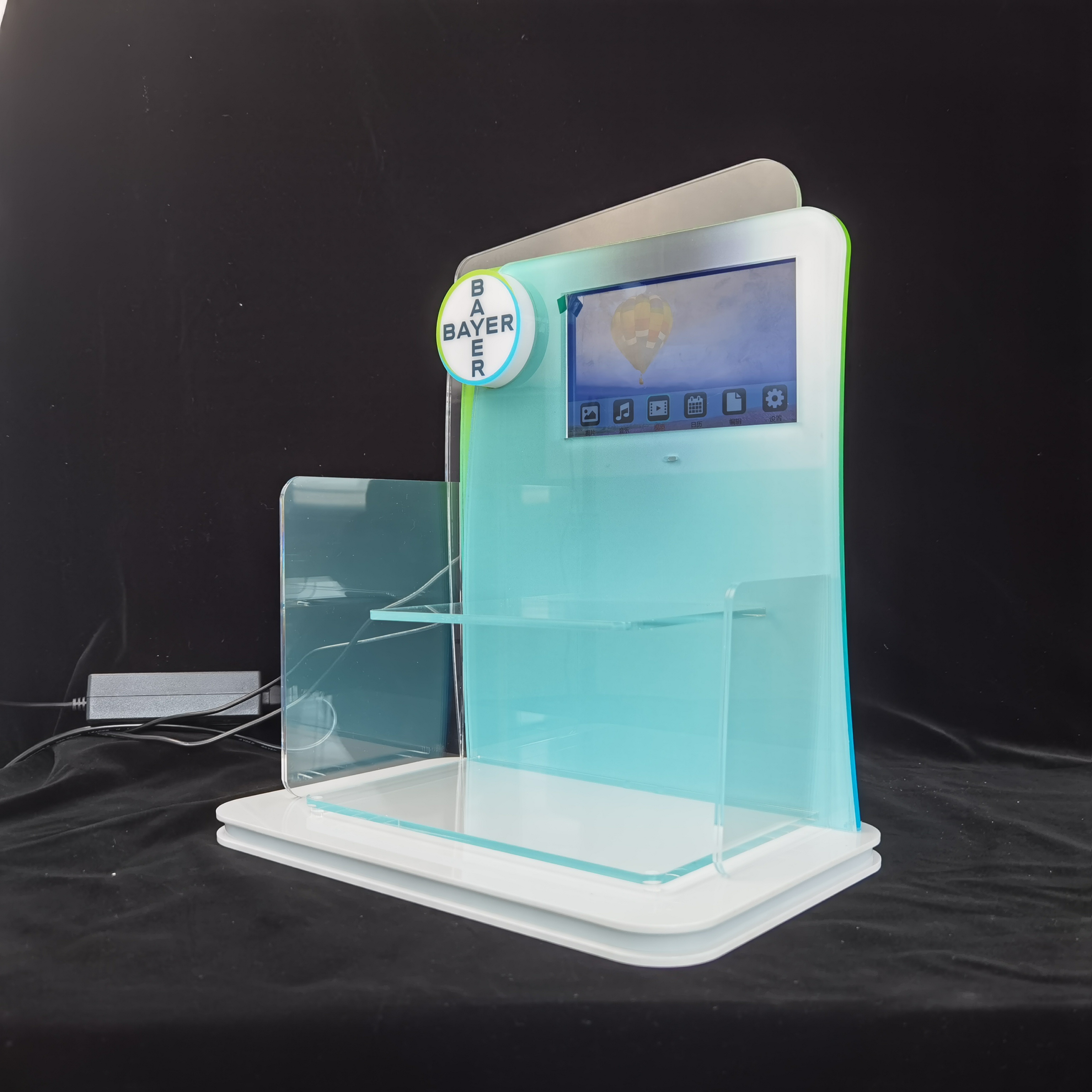 Acrylic Multifunctional Cosmetic Display Stand with LCD screen