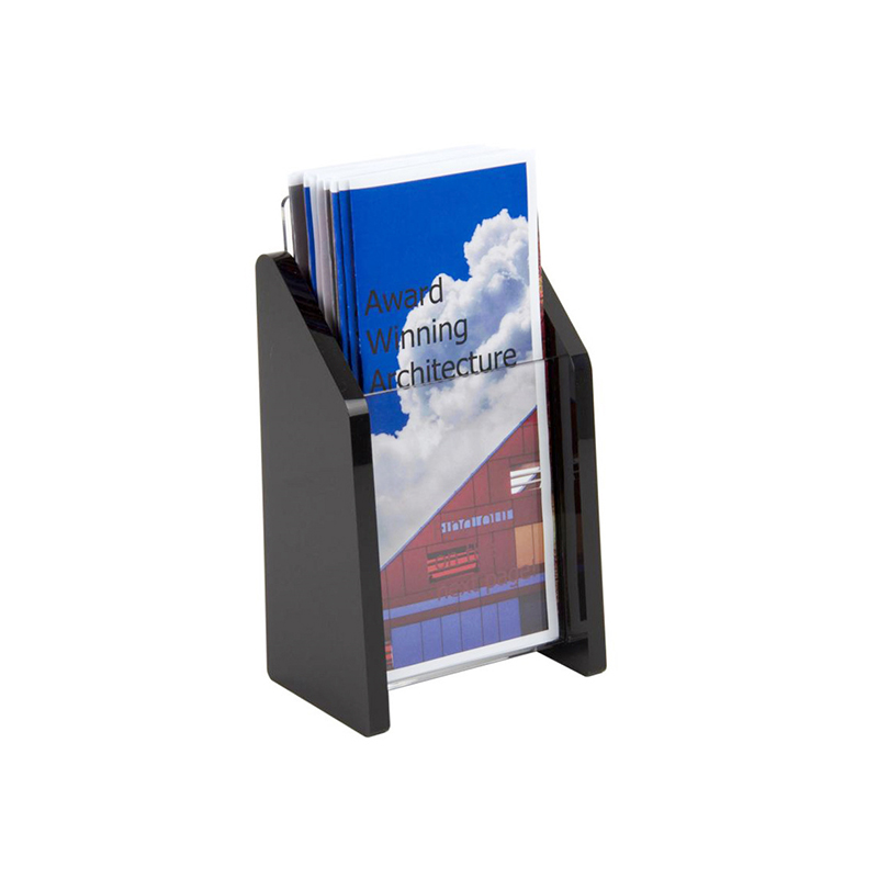 2 tires black and clear Acrylic Brochure Holder with file Holder