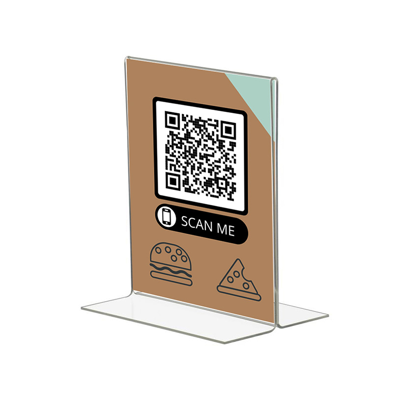Acrylic QR code display stand/Acrylic stand with QR code display