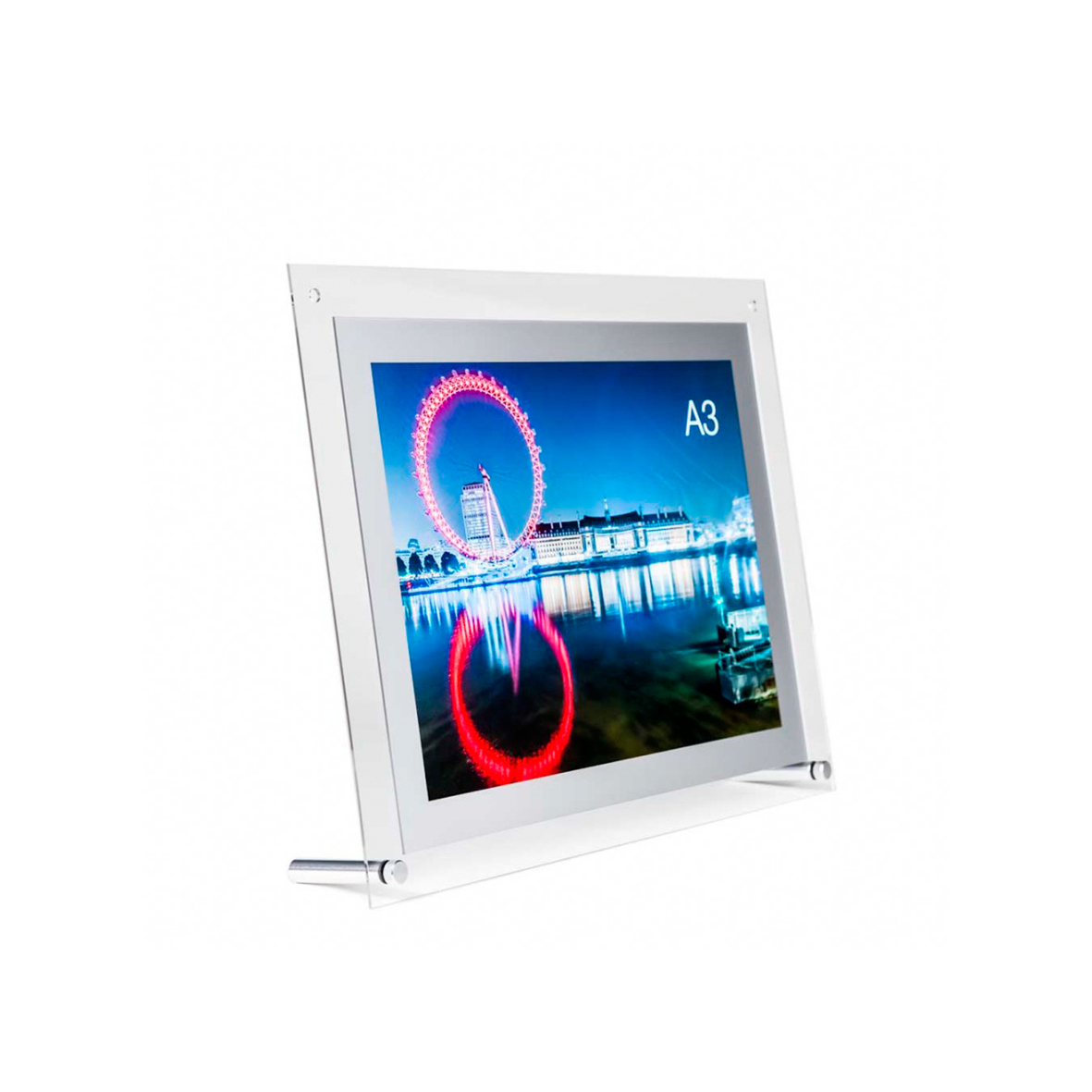 Counter top led acrylic poster stand