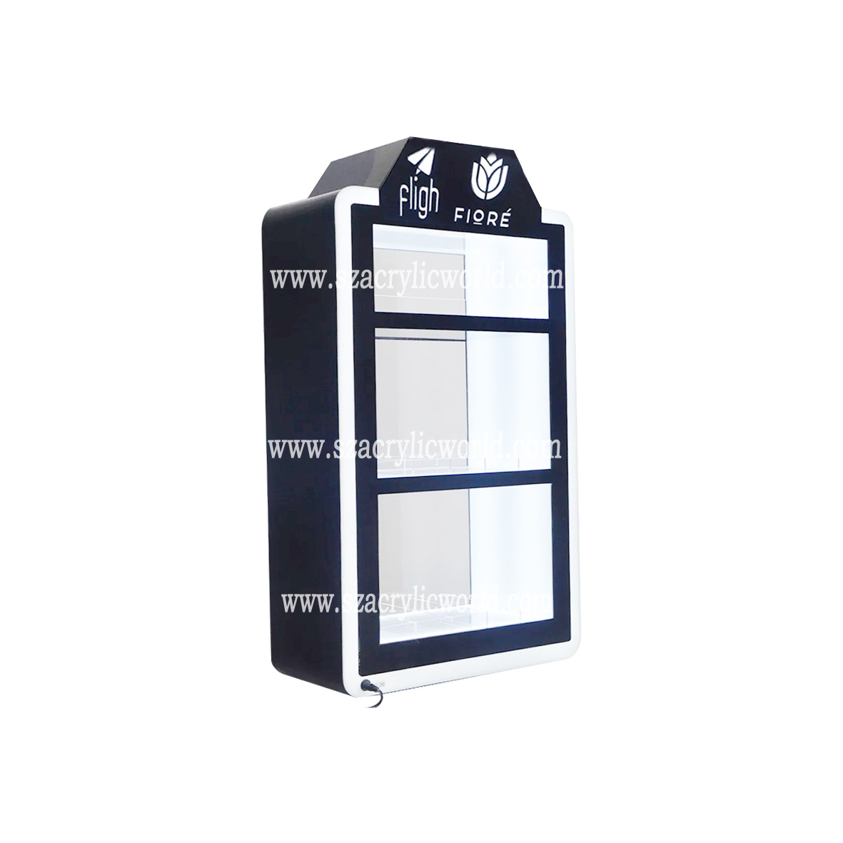 Custom display cabinets for electronic cigarettes and cigarettes
