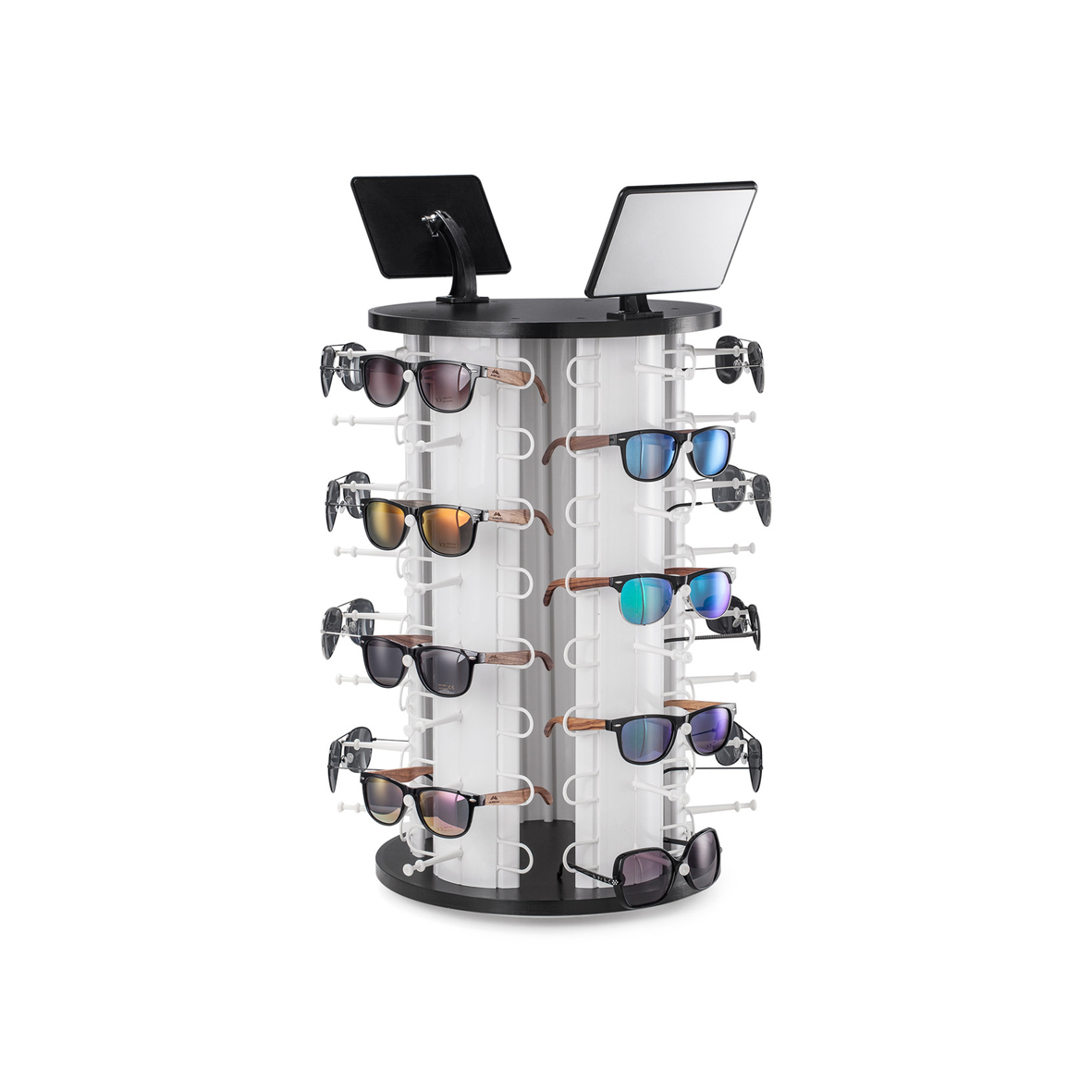 Factory rotating rack for acrylic sunglasses display