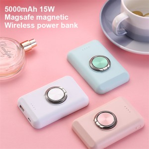 WC – 018  Magnetic Wireless Portable Charger 5000mAh Fast Charging LED Display Power Bank