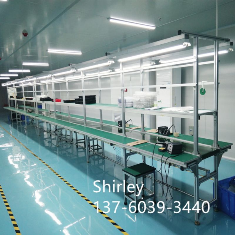 High-Quality Non Power Assembly Line Supplier –  Small Electronic Products Assembly Line with Working Bench at Two Sides  – Hongdali