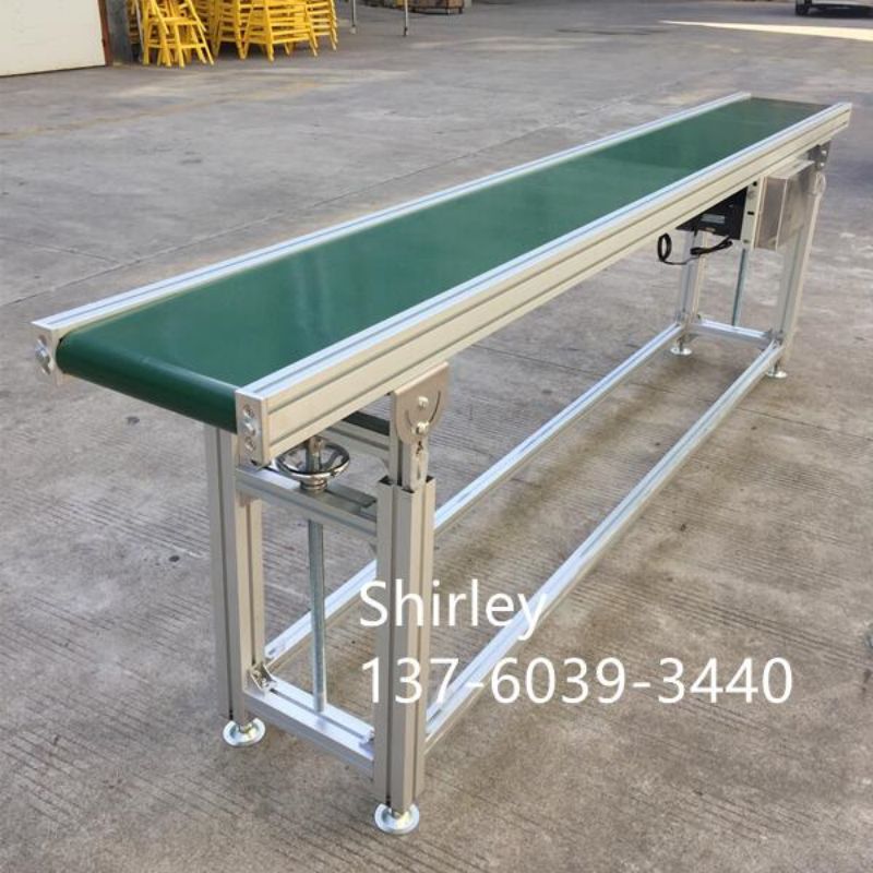 Good Roller Belt Conveyors Manufacturers –  Green PVC Belt Conveyors Systems with Adjustable Height  – Hongdali