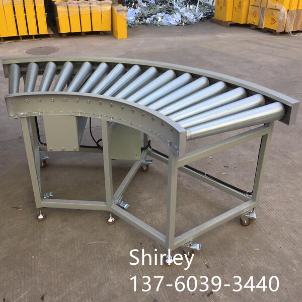 Wholesale Green Pvc Belt Portable Belt Conveyors Manufacturers –  Curve Roller Curve Conveyors with 45/90/180 Degree Turning Conveyors Tables  – Hongdali