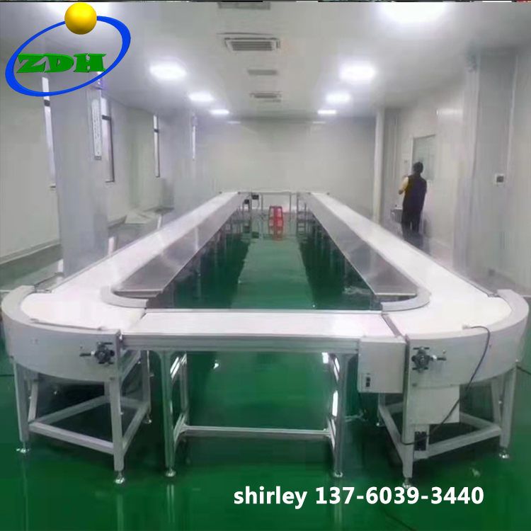 Curve Belt Conveyors Systems with 45/90/180 Degree Turning Conveyors Tables Featured Image