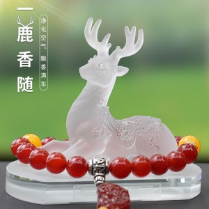Coloured glazed deer car accessories customization