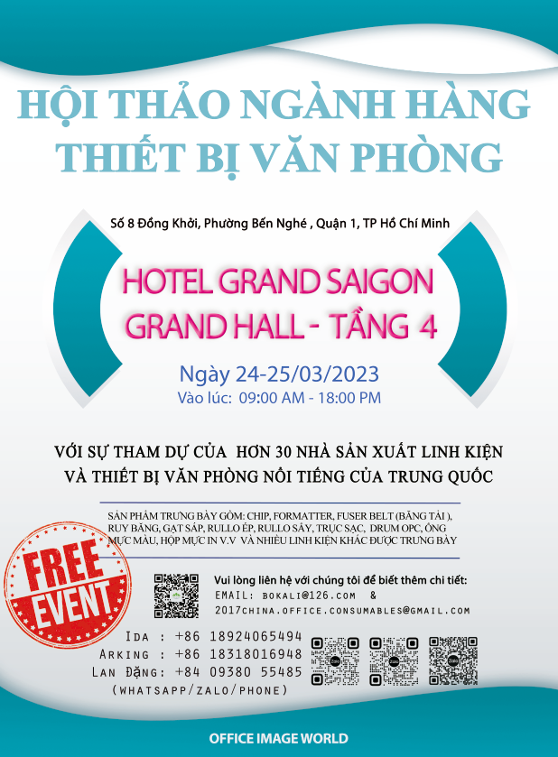 See you on 24th-25th March, Hotel Grand Saigon,Ho Chi Minh City,Vietnam