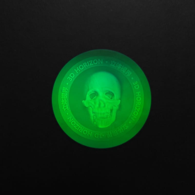 3D Holographic AgX Photopolymer Green Sticker (1)