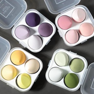 makeup beauty egg 4 sets container box makeup sponge holder box