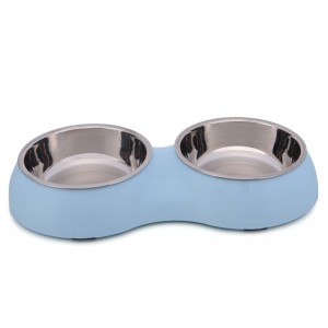 Best-Selling Scissors For Dogs Eyes - Colorful Stainless Steel Dog Pet Bowls Double Bowls Dog Feeder – Forrui