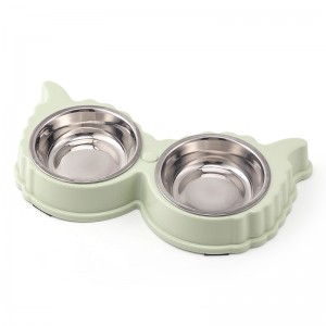 Cute Lamb Super Quality Dog Bowl, Double Stainless Steel Pet Feeder Bowls