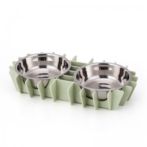 Double DIY Stainless Steel Pet Bowls, Dog Feeding Bowls