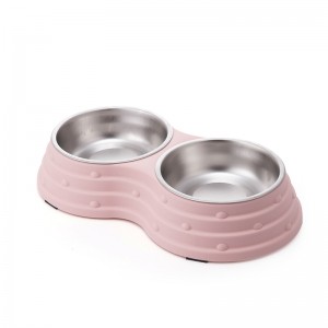 Peanuts Double Stainless-Steel Dog Bowls Detachable Pet Bowls