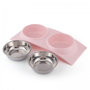 Wholesale High Quality 2 in 1 Dog Bowls Double Pet Bowls