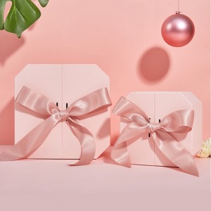 Luxury  Rigid Cardboard  Gift Box with Ribbon Closure
