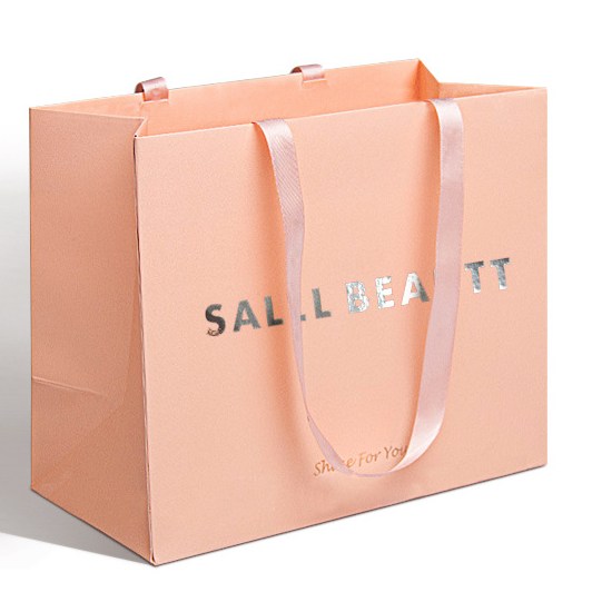OEM Best Recycled Paper Bags Exporters  Custom foil stamped Luxury Retail  Paper Shopping Bag Color Paper