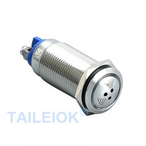 16/19/22mm Metal buzzer 220v 24v loud 12v flash intermittent sound waterproof explosion-proof buzzer