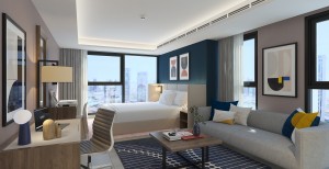 VOCO Hotel IHG Lüks Otel Projesi Mobilyaları Junior Suite Otel Yatak Odası Takımları