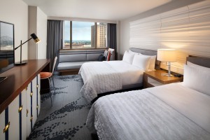 Meridien Marriott สะดวกสบายเฟอร์นิเจอร์ห้องพักโรงแรมระดับ 4 ดาว ชุดเฟอร์นิเจอร์ห้องนอนโรงแรมสุดหรู