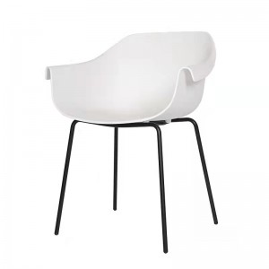 Motel 6 Hotel Side Chair Ploy Shell Steel Frame Hotel Room Chair European Design Hotel Dining PP Chair