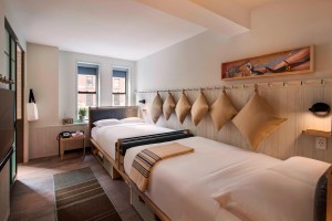 Moxy Hotels Dizajn elegant Mobilje dhomash hoteli Komplete dhoma gjumi komode të hotelit Kings