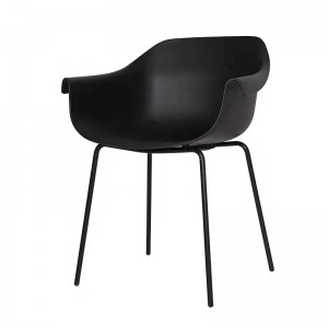 Motel 6 Hotel Side Chair Ploy Shell Steel Frame Hotel Room Chair European Design Hotel Dining PP Chair