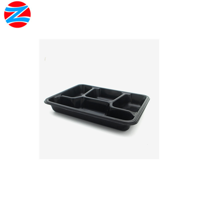 CPET disposable microwave 4 compartment plastic food container